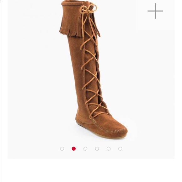 Minnetonka lace moccasin boots size 8 - Picture 2 of 7